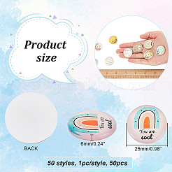 Кабошоны из стекла&nbsp;GGLA-PH0001-43A