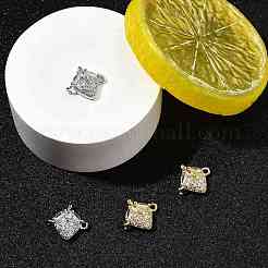 4 шт. 2-х цветные латунные подвески-фигурки с кубическим цирконием и фруктами&nbsp;KK-FS0001-73C