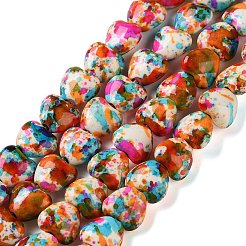 Нити из синтетических бирюзовых бусин&nbsp;TURQ-P002-01A-07