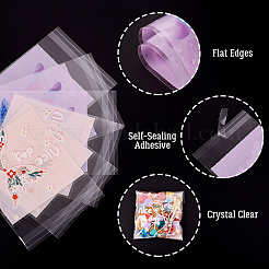 100 шт. 2-цветные квадратные пластиковые целлофановые самозапечатывающиеся пакеты&nbsp;ABAG-TA0001-32