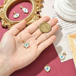 5 шт. 5 стиля латунные подвески с микропаве и кубическим цирконием&nbsp;KK-CJ0003-45