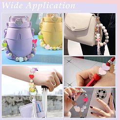 96 шт. 24-х цветные бусины в форме сердца из пищевого экологически чистого силикона&nbsp;SIL-PH0001-30