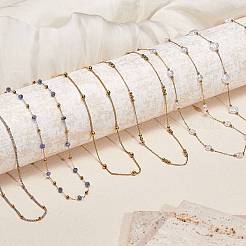 304 нержавеющая сталь спутниковые цепи ожерелья&nbsp;NJEW-SW00053