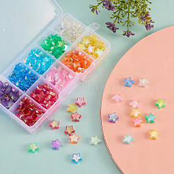 250шт 10 цвета экологически чистые прозрачные акриловые бусины&nbsp;TACR-CJ0001-21