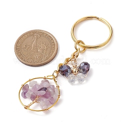Украшения из сплава с подвесками из смешанных камней&nbsp;KEYC-JKC00747