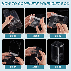 Прозрачная пластиковая ПВХ коробка подарочная упаковка&nbsp;CON-WH0099-32B