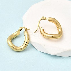 Овальные серьги-кольца из нержавеющей стали 201&nbsp;EJEW-Z151-05G