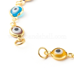 Сглаз лэмпворк звено цепи изготовление браслетов&nbsp;AJEW-JB00961-02