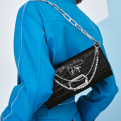 Цепи для ремней для ботинок из алюминия и пластика ccb и акриловых бусин с имитацией жемчуга&nbsp;HJEW-OC0001-47