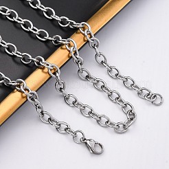 201 ожерелье из нержавеющей стали с цепочкой&nbsp;NJEW-Q013-12A-P