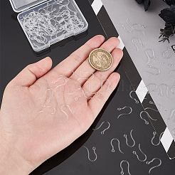 100 шт. прозрачные крючки для сережек из смолы&nbsp;RESI-AR0001-26