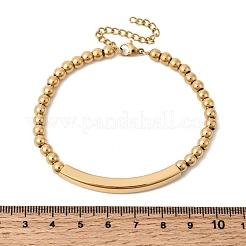 Браслеты из нержавеющей стали 304 с бусинами&nbsp;BJEW-D408-02G