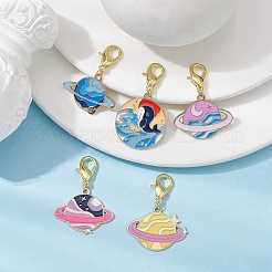 Украшение подвески из эмали из сплава планеты&nbsp;HJEW-JM01416