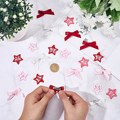 12 шт. заколки-звездочки для волос с железными кнопками&nbsp;OHAR-CP0001-24A