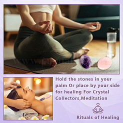 2 шт. 2 стиля натуральных пальмовых камней из аметиста и розового кварца&nbsp;AJEW-GA0007-90B