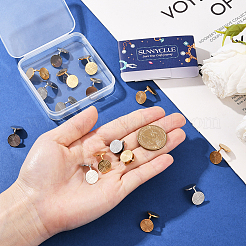 16 шт. 2-х цветные серьги-манжеты из нержавеющей стали 304 Vortex&nbsp;EJEW-SC0001-87