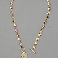 Сплав кристалл горный хрусталь ot плоские круглые с сердцем кулон ожерелья для женщин&nbsp;FS-WGC3970-01