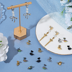 40 шт. фурнитура для сережек-гвоздиков из нержавеющей стали 304&nbsp;STAS-BBC0007-48