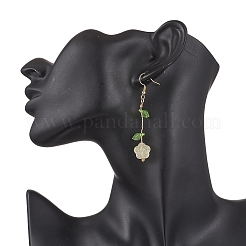 Цветок стекло болтающийся серьги&nbsp;EJEW-JE06445-02