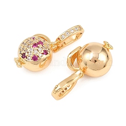 Латунные микро проложить кубического циркония раз за застежками&nbsp;KK-H538-01G