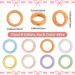 32шт. 8-цветная рамка из сплава для бусин с покрытием из запекаемой краски&nbsp;FIND-SP0004-50C