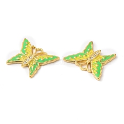 Подвески из настоящей 18-каратной позолоченной нержавеющей стали 304 со стразами&nbsp;STAS-A084-24G-03