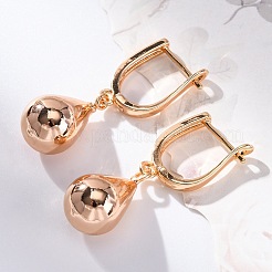 Латунные слеза серьги обруча&nbsp;EJEW-K300-27G