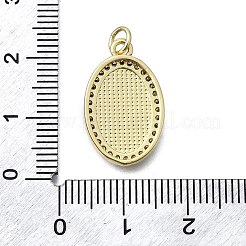 Латунные микропаве прозрачные подвески с фианитом&nbsp;KK-V010-26G