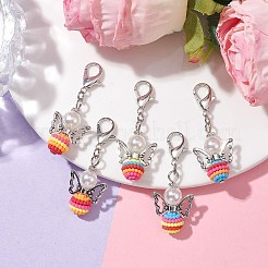 Красочные украшения из смолы с ангелами&nbsp;HJEW-JM01909