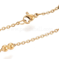 Ожерелья из нержавеющей стали 304 с цепочкой из троса&nbsp;NJEW-M183-06G