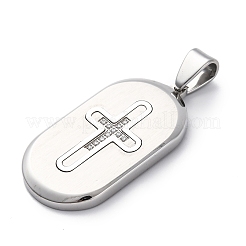 Подвески из нержавеющей стали 304 с микропаве из кубического циркония&nbsp;STAS-U043-25P