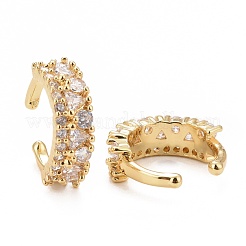 Массивные серьги-каффы из прозрачного кубического циркония&nbsp;EJEW-G288-09G