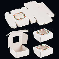 Белый картон с цветочным принтом&nbsp;CON-TAC0022-01