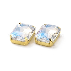 Прямоугольная форма восьмиугольника пришить стеклянные стразы&nbsp;DIY-E062-01G-04