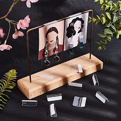 Прозрачные пластиковые самоклеющиеся язычки для подвешивания&nbsp;LS-CDIS-WH0008-02