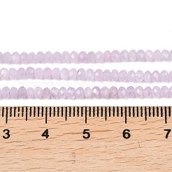 Нити из граненых ронделей из натурального кунцита&nbsp;G-B175-A16-2x3mm