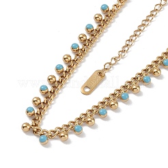 Цепочки из нержавеющей стали 304 с эмалью&nbsp;NJEW-P302-03G