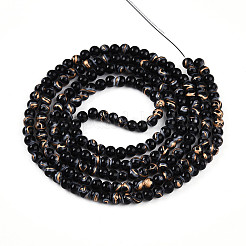 Выпечка окрашенные стеклянные бусины пряди&nbsp;DGLA-N010-4mm-10