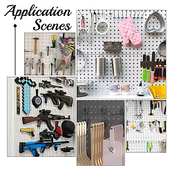 Железные настенные вешалки с крючками из сетчатой доски&nbsp;IFIN-WH0085-17EB