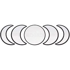 Акриловое деревянное зеркало с фазами луны&nbsp;DIY-WH0167-48B