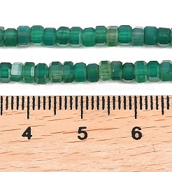 Натуральный зеленый бисер пряди оникс Агат&nbsp;G-G345-C35-2x4mm