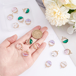 16шт 4 цвета стеклянные подвески&nbsp;GLAA-GA0001-32