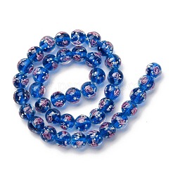 Светящиеся бусины ручной работы из искусственного песка в технике лэмпворк&nbsp;LAMP-B028-03O-10mm