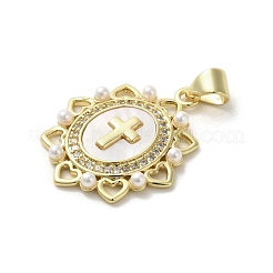 Латунные подвески из ракушек&nbsp;KK-I708-17F-G