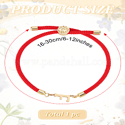 1шт регулируемый нейлоновый шнурок-слайдер браслеты для женщин&nbsp;BJEW-LP0001-32F-02