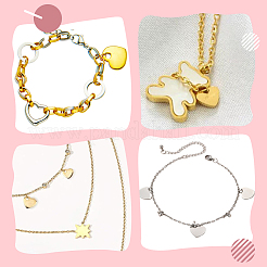 40 шт. 2 цвета 201 подвески из нержавеющей стали&nbsp;STAS-LP0001-36