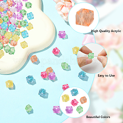 300 шт. Прозрачные акриловые бусины&nbsp;ACRP-PA0001-01C