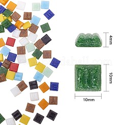 Мозаичные стеклянные плоские задние кабошоны&nbsp;GLAA-PH0007-36