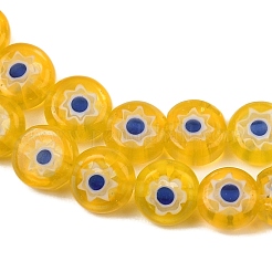 Ручной Millefiori стеклянные плоские круглые нити бисера LK-P010-01