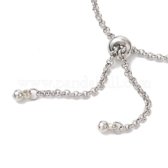 Изготовление браслета-слайдера из нержавеющей стали 304 Rolo Chain&nbsp;AJEW-JB01503-02